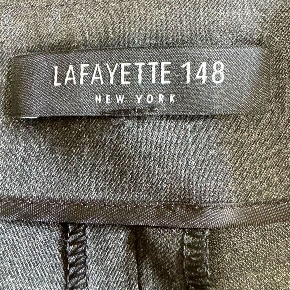 Lafayette 148 Women's Gray Grey Lambswool Dress Pants Sz Medium Stretch Career - Picture 3 of 7